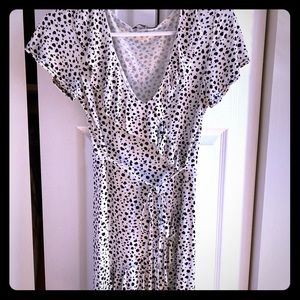 BooHoo Black and white Dalmatian print dress